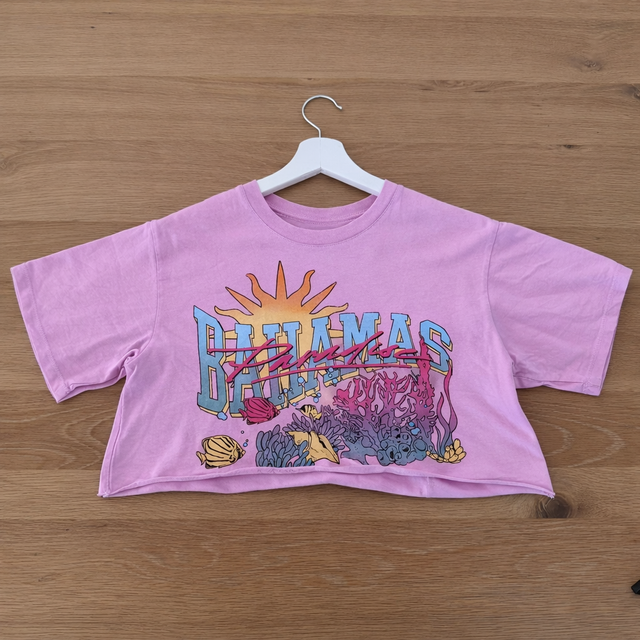 Crop Top Lila Bershka Bahamas Talla XS