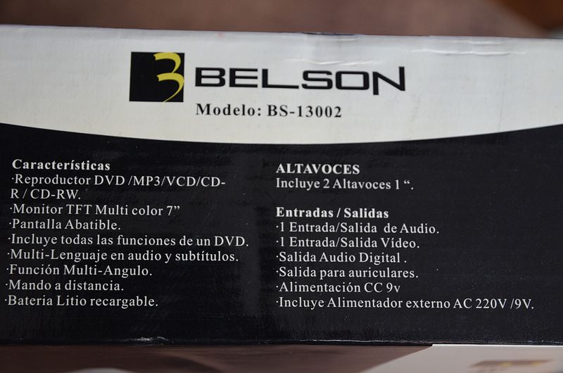 Reproductor DVD Portátil Belson Nuevo afbeelding 8