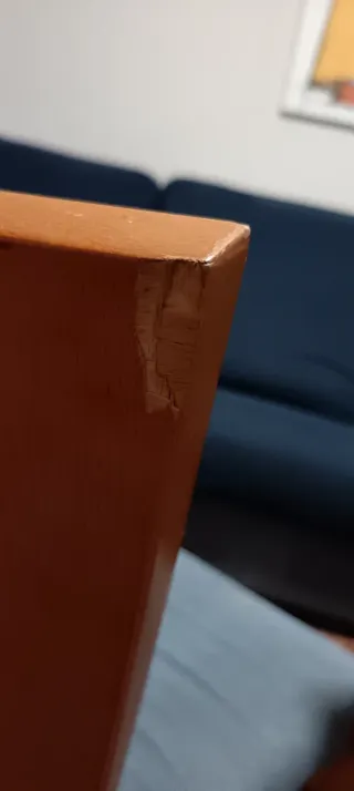 Juego 6 Sillas Madera Tapizadas Azul