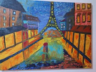 Torre Eiffel bajo la lluvia - París nocturno