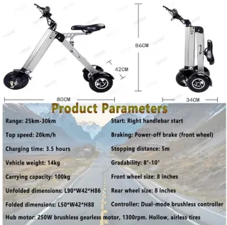 patinete eléctrico 3 ruedas