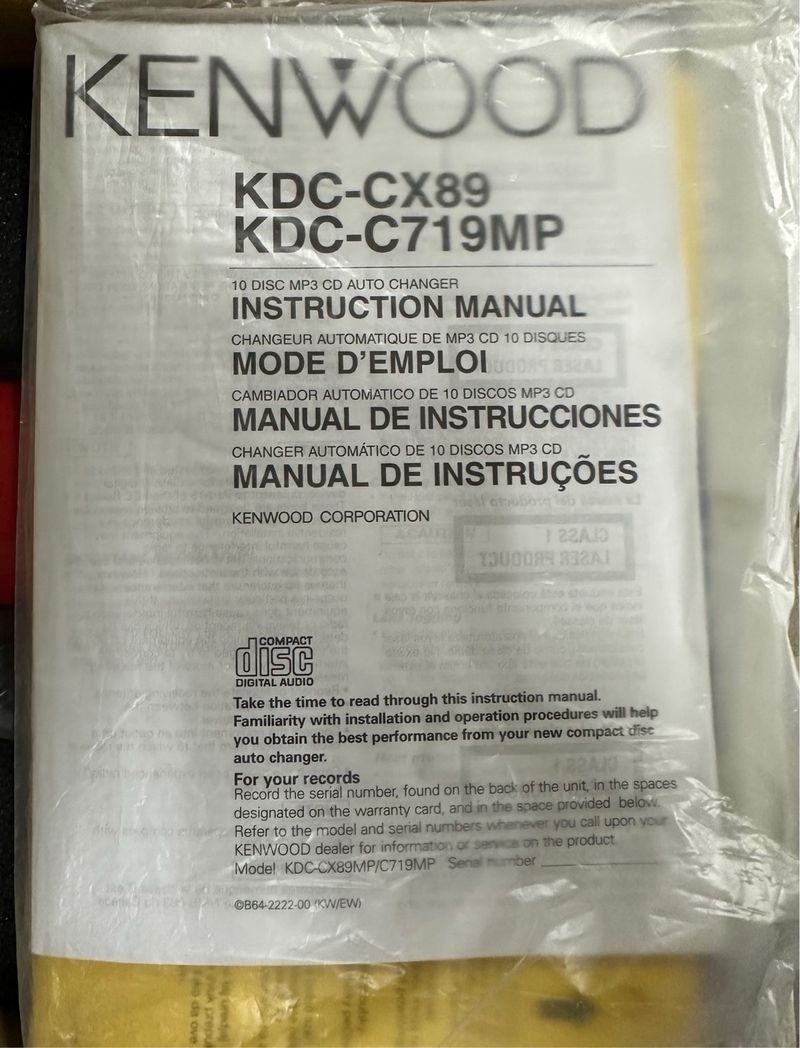 Cargador CD Kenwood KDC-C719MP Reproduce MP3-CD afbeelding 10