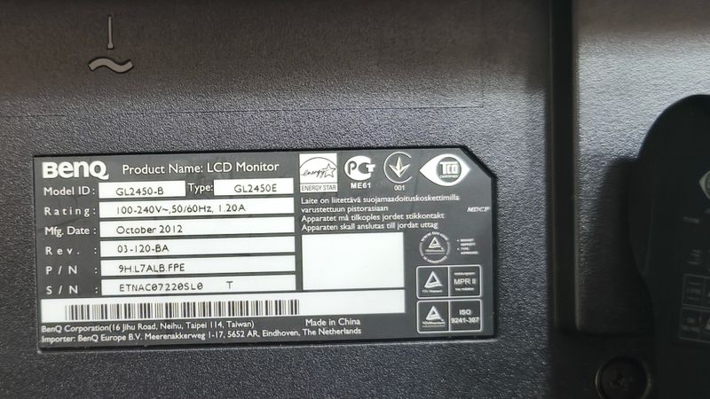 Monitor BenQ Negro afbeelding 2