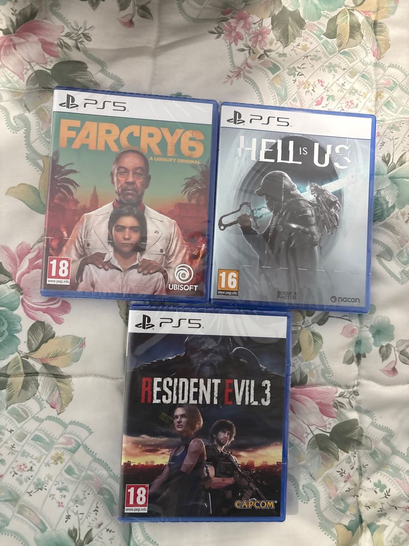 Pack 3 Juegos PS5: Far Cry 6, Hell is Us, RE3