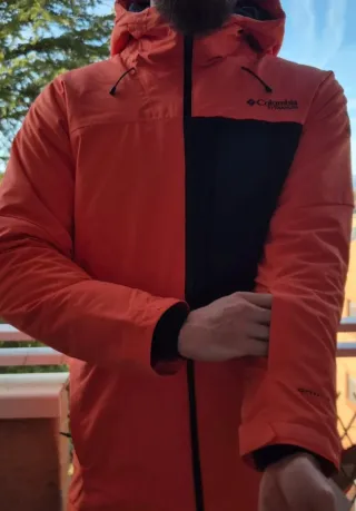 Chaqueta Columbia Titanium Naranja y Negra