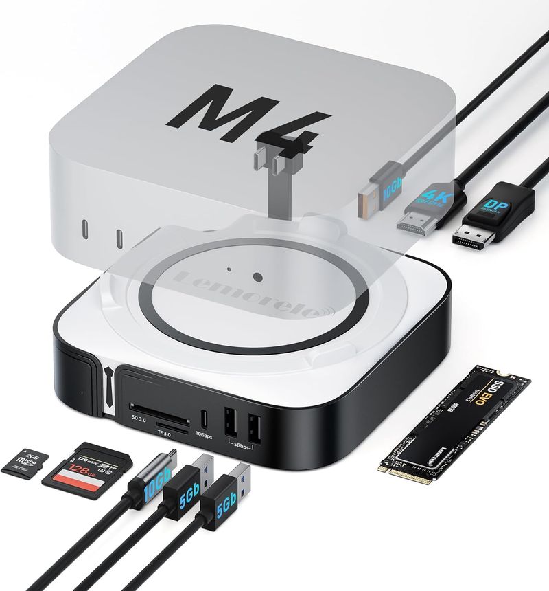 Estación Base Lemorele Mac Mini  M4 M.2 SSD