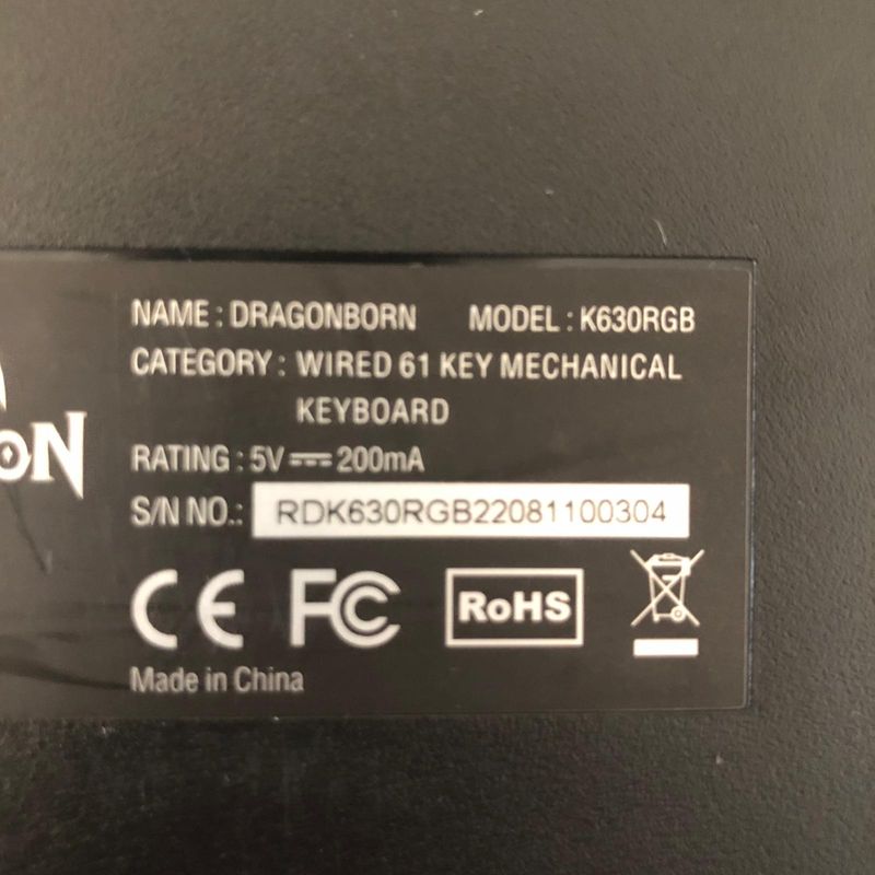 Teclado Redragon 60% Negro afbeelding 3