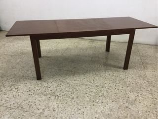 Mesa comedor extensible madera marrón