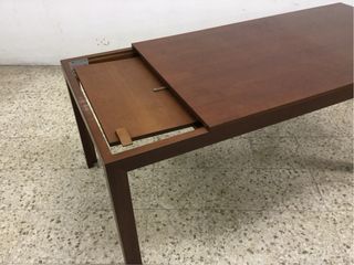 Mesa comedor extensible madera marrón