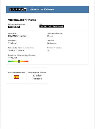 Volkswagen Touran 2.0 TDI 140cv DSG Sport