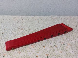 Abanico madera y tela rojo y lunares negros NUEVO