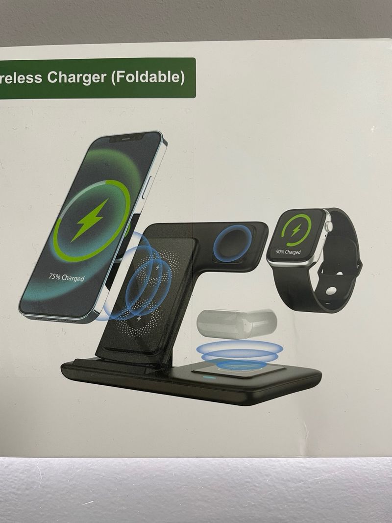 Cargador inalámbrico 3 en 1 plegable