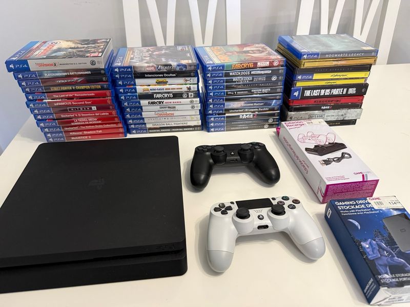 Pack PS4 Slim + Disco 4TB + 43 juegos