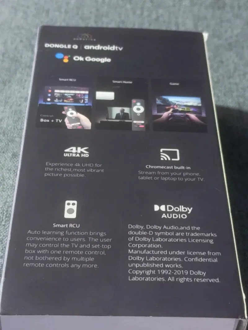 Dongle TV box Android Homatics Q ok Google tv afbeelding 3