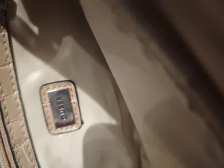 Bolso Guess Beige Piel Cocodrilo