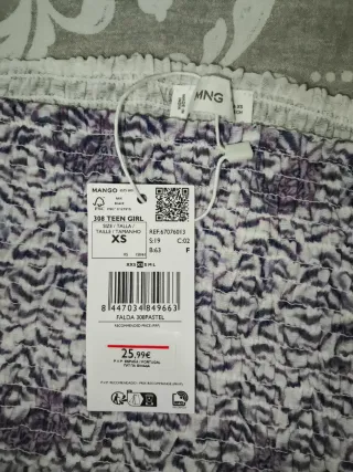 Falda corta Mango Teen