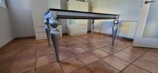 Mesa Comedor Extensible Cristal Oscuro