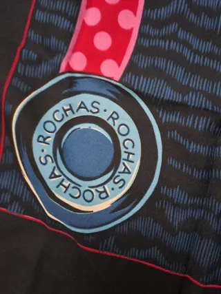 Foulard Rochas Rosa e Blu.misura grande 90x90
