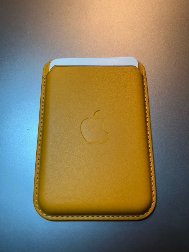 Funda Apple Leather MagSafe Mostaza afbeelding 2