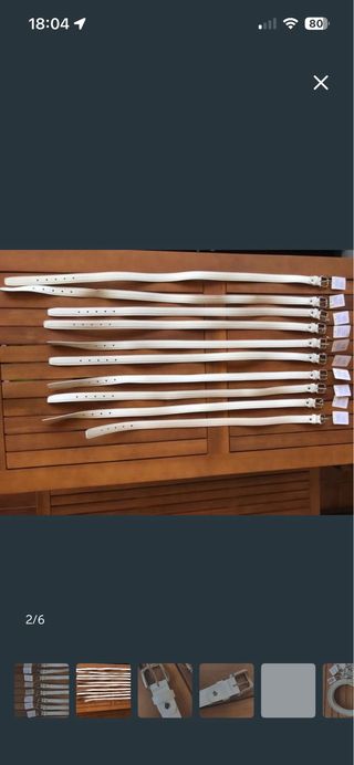 Cinturón de piel para niño blanco