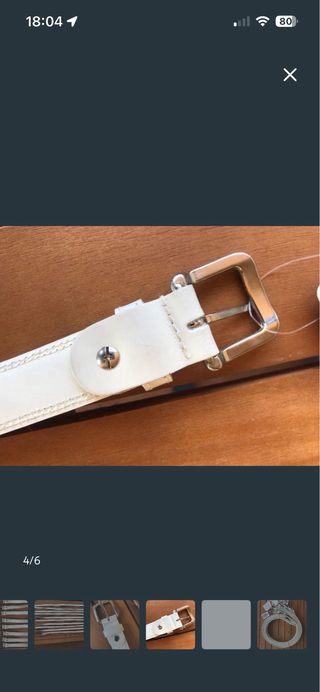 Cinturón de piel para niño blanco