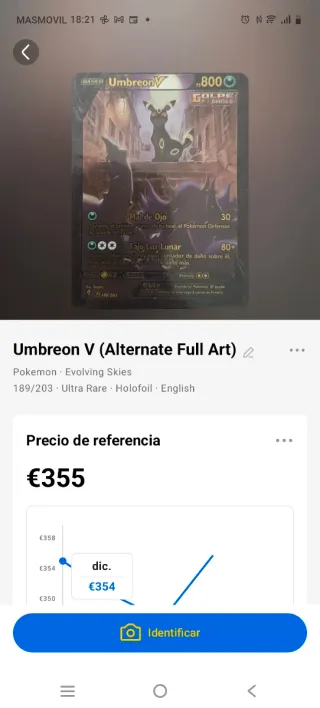 Carta Pokémon Umbreon V 189/203