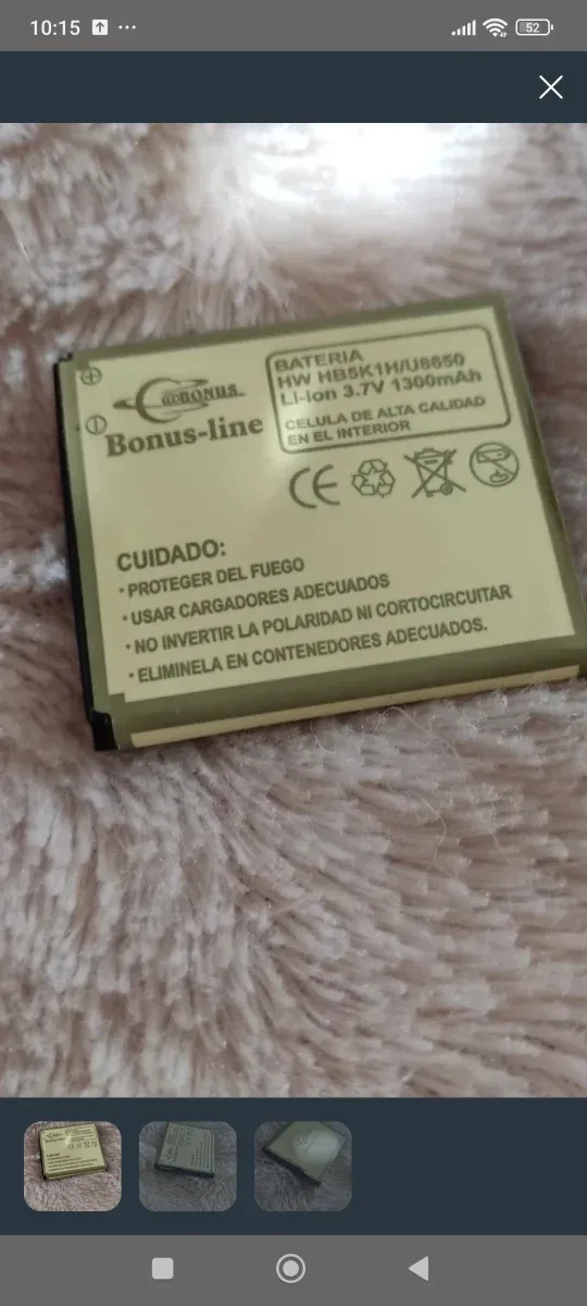 Batería Bonus-line HW HB5K1H/U8650 1300mAh