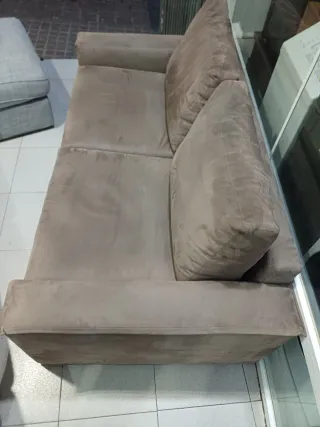 SOFÁ CÓMODO DE TELA ANTE MARRON SEMINUEVO