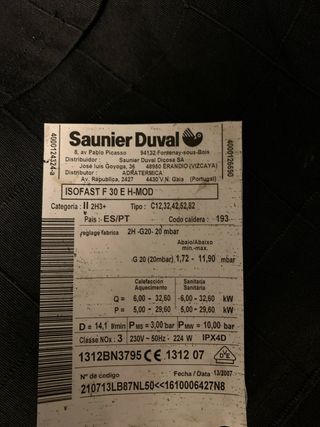 Placa Electrónica Caldera Saunier Duval ISOFAST F