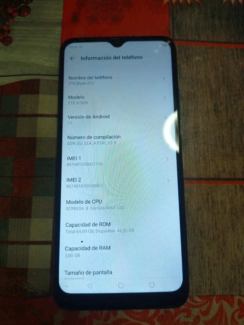ZTE A71 3 GB de RAM 64 GB de almacenamiento intern afbeelding 4