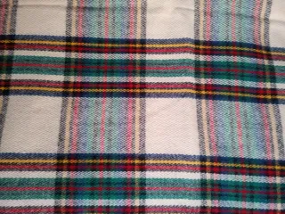 Echarpe escocés cuadros verde y rojo