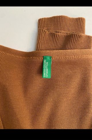 Cardigan Benetton punto marrón
