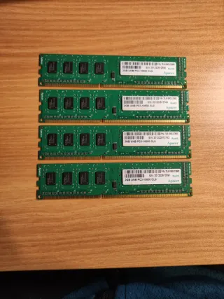 4x 2GB DDR3 RAM Módulos Apacer PC3-10600