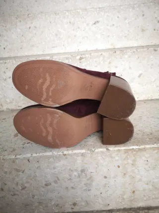 Botines de ante morado/marrón