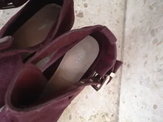 Botines de ante morado/marrón