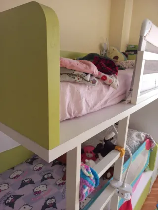 Cama tren infantil con almacenaje