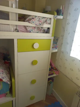 Cama tren infantil con almacenaje