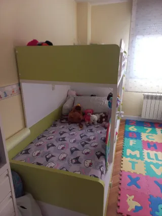 Cama tren infantil con almacenaje