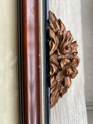 2 quadri classici in legno con cimasa