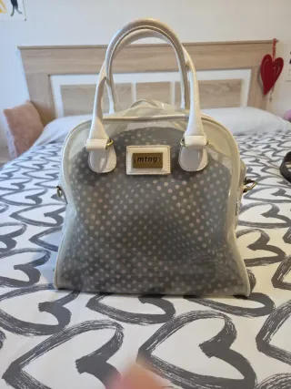 Bolso Mustang Transparente Estampado Lunares