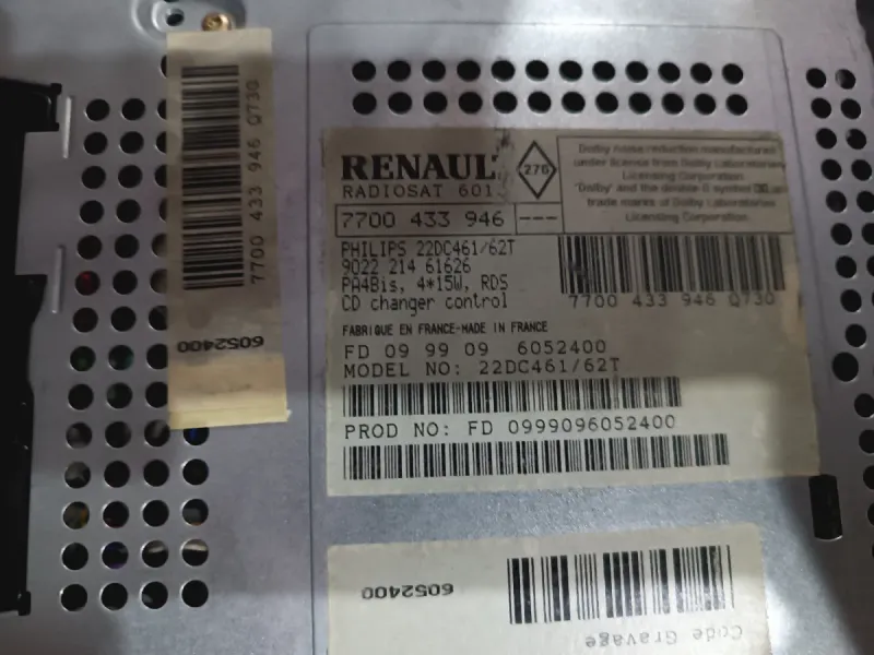 Radio Cassette Philips Renault afbeelding 2