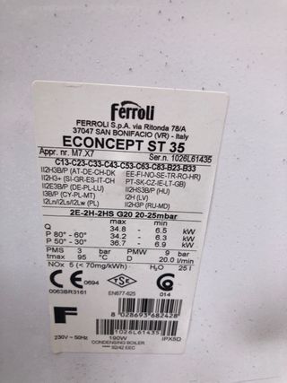 Despiece Caldera Ferroli ECONCEPT ST 35