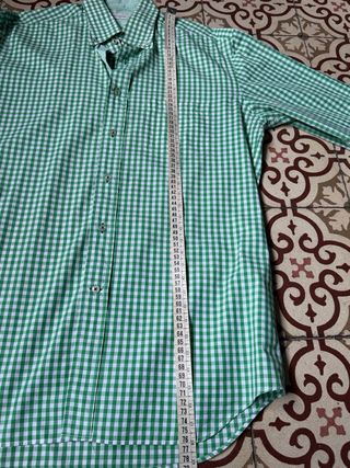 Camisa Delsiena 1953 cuadros vichy verde