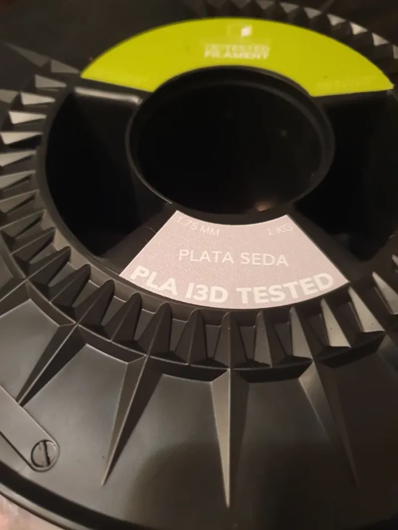 Filamento PLA 1.75mm 600gr Plata Seda afbeelding 2