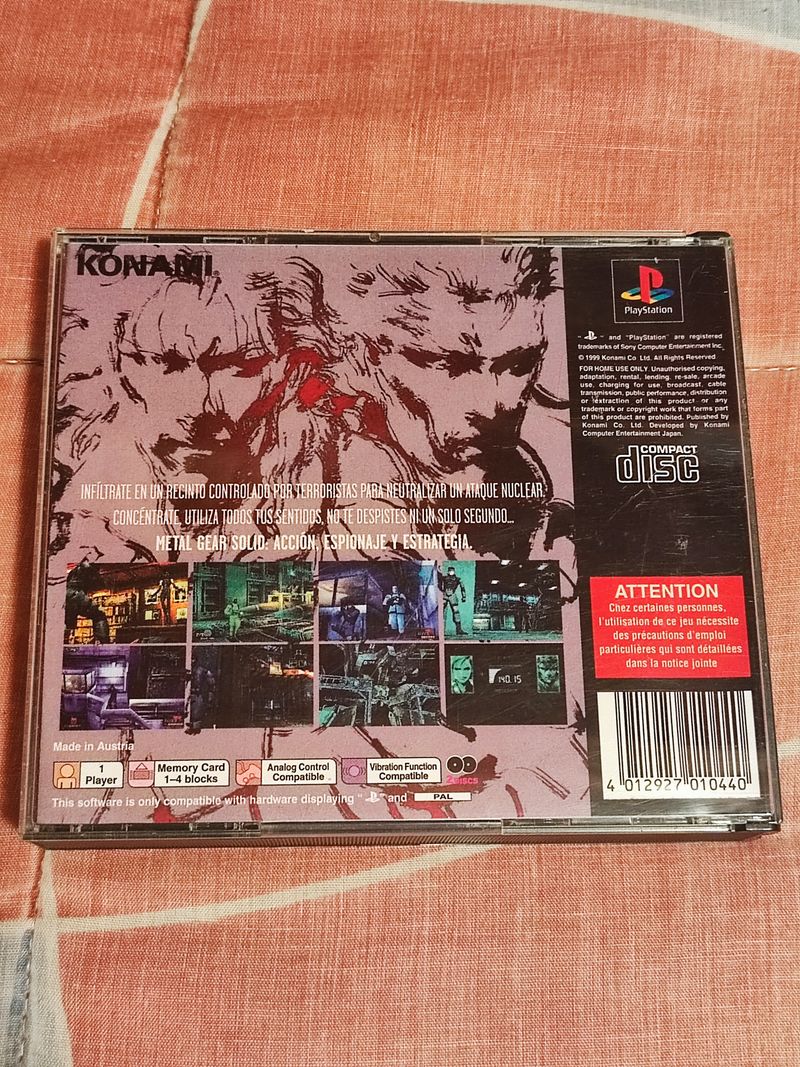Metal Gear Solid PS1 PAL Konami afbeelding 2