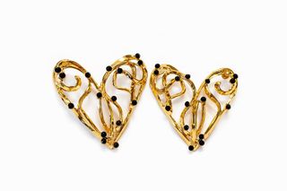 Pendientes Corazón Oro Negro