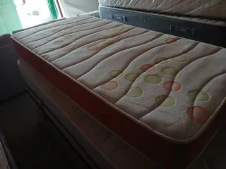 Base tapizada 90x190 + Colchón Visco 90x190