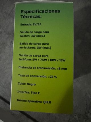 Cargador Inalámbrico 3 en 1 Qi