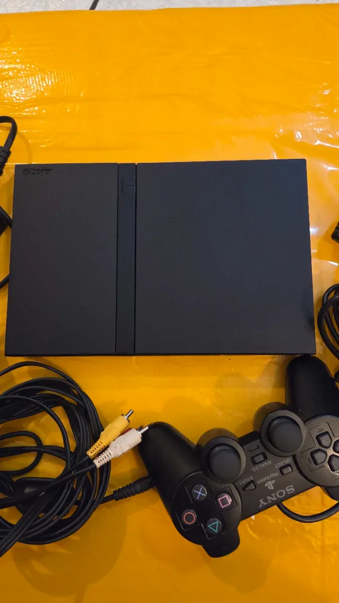 PlayStation 2 Slim Negra Completa afbeelding 2