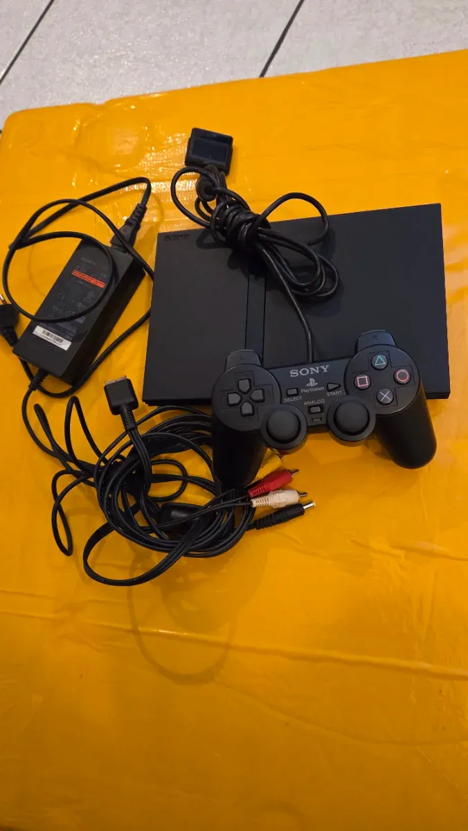 PlayStation 2 Slim Negra Completa afbeelding 6